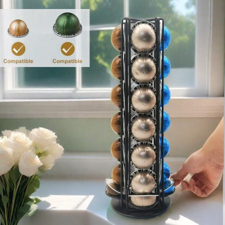 Nespresso Vertuo Tower Black 28 Capsule Holder