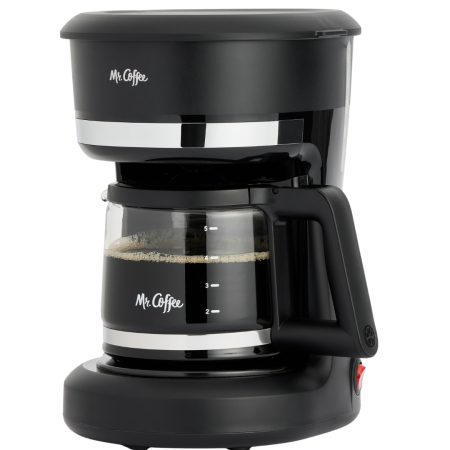 Mr. Coffee® Mini Brew Switch Coffee Maker, 5-Cup Coffee Maker, Black